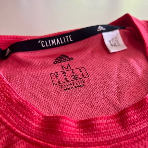 Adidas Climalite Mens MED T-Shirt Gym Running — Scarlet color - Picture 4 of 8